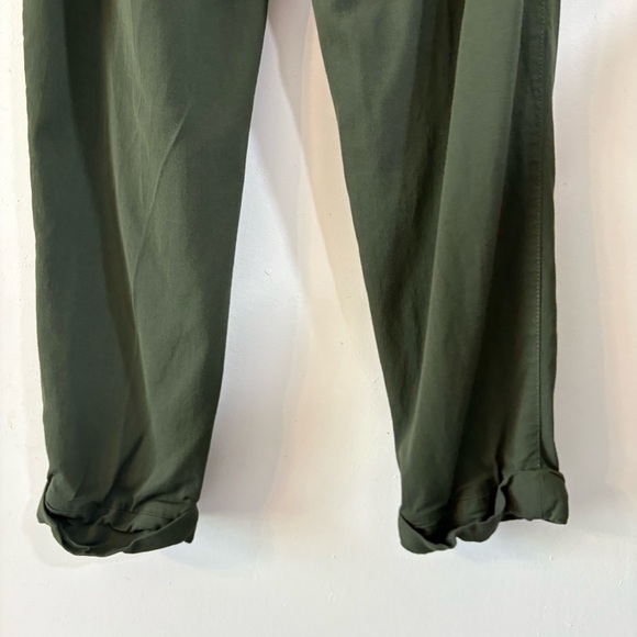VINCE Green Pull On Drawstring Trousers Tapered Cuffed XS Olive Army Pants - Picture 4 of 12